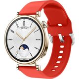 Sneezy Huawei Watch Gt4 41Mm İle Uyumlu 18Mm Purelux Soft Tokalı Silikon Kordon Kırmızı