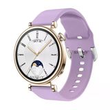 Sneezy Huawei Watch Gt4 41Mm İle Uyumlu 18Mm Purelux Soft Tokalı Silikon Kordon Lila