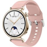 Sneezy Huawei Watch Gt4 41Mm İle Uyumlu 18Mm Purelux Soft Tokalı Silikon Kordon Pembe Açık