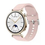 Sneezy Huawei Watch Gt4 41Mm İle Uyumlu 18Mm Purelux Soft Tokalı Silikon Kordon Pudra