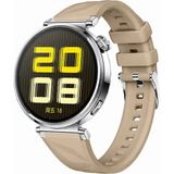 Sneezy Huawei Watch Gt4 41Mm İle Uyumlu Prism Metal Tokalı Soft Yumuşak Silikon Kordon Bej