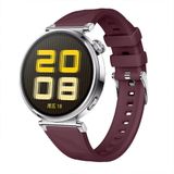 Sneezy Huawei Watch Gt4 41Mm İle Uyumlu Prism Metal Tokalı Soft Yumuşak Silikon Kordon Mürdüm