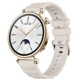 Sneezy Huawei Watch Gt4 41Mm İle Uyumlu Softflex Metal Tokalı Spor Silikon Akıllı Saat Kordonu Starlight