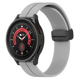 Sneezy Huawei Watch Gt4 46Mm İle Uyumlu 22Mm Coastal Magnet Tokalı Silikon Kordon Gri