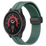 Sneezy Huawei Watch Gt4 46Mm İle Uyumlu 22Mm Coastal Magnet Tokalı Silikon Kordon Haki