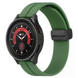 Sneezy Huawei Watch Gt4 46Mm İle Uyumlu 22Mm Coastal Magnet Tokalı Silikon Kordon Koyu Yeşil
