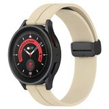 Sneezy Huawei Watch Gt4 46Mm İle Uyumlu 22Mm Coastal Magnet Tokalı Silikon Kordon Krem