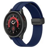 Sneezy Huawei Watch Gt4 46Mm İle Uyumlu 22Mm Coastal Magnet Tokalı Silikon Kordon Lacivert