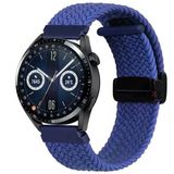 Sneezy Huawei Watch Gt4 46Mm İle Uyumlu 22Mm Fiberlink Manyetik Tokalı Kumaş Örgü Kordon Mavi