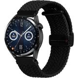 Sneezy Huawei Watch Gt4 46Mm İle Uyumlu 22Mm Fiberlink Manyetik Tokalı Kumaş Örgü Kordon Siyah