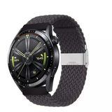 Sneezy Huawei Watch Gt4 46Mm İle Uyumlu 22Mm Metal Klips Solo Fiberlink Örgü Kordon Füme