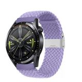 Sneezy Huawei Watch Gt4 46Mm İle Uyumlu 22Mm Metal Klips Solo Fiberlink Örgü Kordon Lila