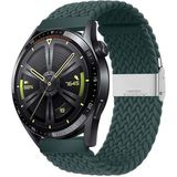 Sneezy Huawei Watch Gt4 46MM Ile Uyumlu 22MM Metal Klips Solo Fiberlink Örgü Kordon - Petrol Mavi