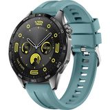 Sneezy Huawei Watch Gt4 46Mm İle Uyumlu Spor Silikon Metal Tokalı Soft Saat Kordonu Mavi