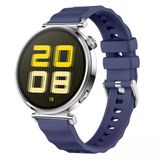 Sneezy Huawei Watch Gt5 41Mm İle Uyumlu Softflex Metal Tokalı Spor Silikon Akıllı Saat Kordonu Lacivert