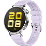 Sneezy Huawei Watch Gt5 41Mm İle Uyumlu Softflex Metal Tokalı Spor Silikon Akıllı Saat Kordonu Lila