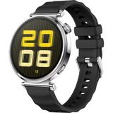 Sneezy Huawei Watch Gt5 41Mm İle Uyumlu Softflex Metal Tokalı Spor Silikon Akıllı Saat Kordonu Siyah