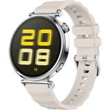 Sneezy Huawei Watch Gt5 41Mm İle Uyumlu Softflex Metal Tokalı Spor Silikon Akıllı Saat Kordonu Starlight