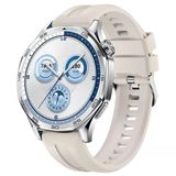 Sneezy Huawei Watch Gt5 46Mm İle Uyumlu Spor Silikon Metal Tokalı Soft Saat Kordonu Starlight