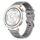 Sneezy Huawei Watch Gt5 Pro 42Mm İle Uyumlu Softflex Metal Tokalı Spor Silikon Akıllı Saat Kordonu Koyu Gri