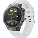 Sneezy Huawei Watch Gt5 Pro 46Mm İle Tam Uyumlu Spor Silikon Metal Tokalı Soft Saat Kordonu Beyaz