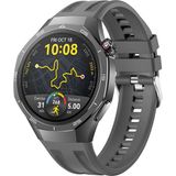 Sneezy Huawei Watch Gt5 Pro 46Mm İle Tam Uyumlu Spor Silikon Metal Tokalı Soft Saat Kordonu Koyu Gri