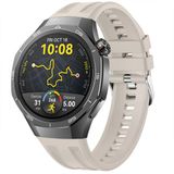 Sneezy Huawei Watch Gt5 Pro 46Mm İle Tam Uyumlu Spor Silikon Metal Tokalı Soft Saat Kordonu Starlight