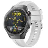 Sneezy Huawei Watch Gt5 Pro 46Mm İle Uyumlu Spor Silikon Metal Tokalı Soft Saat Kordonu Beyaz