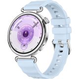 Sneezy Huawei Watch Gt6 41Mm İle Uyumlu Softflex Metal Tokalı Spor Silikon Akıllı Saat Kordonu Mavi