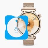 Sneezy Huawei Watch GT6 41mm Uyumlu Kolay Takılabilir Takma Aparatlı Temperli Cam Ekran Koruyucu