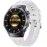 Sneezy Huawei Watch Gt6 Pro 46Mm İle Tam Uyumlu Spor Silikon Metal Tokalı Soft Saat Kordonu Beyaz
