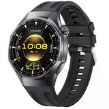 Sneezy Huawei Watch Gt6 Pro 46Mm İle Tam Uyumlu Spor Silikon Metal Tokalı Soft Saat Kordonu Siyah