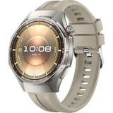 Sneezy Huawei Watch Gt6 Pro 46Mm İle Uyumlu Spor Silikon Metal Tokalı Soft Saat Kordonu Krem