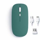 Sneezy Mac iPad PC Tablet Uyumlu Mouse Şarjlı Batarya Sessiz Tıklama USB Dongle ve Kablo Dahil Haki