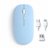 Sneezy Mac iPad PC Tablet Uyumlu Mouse Şarjlı Batarya Sessiz Tıklama USB Dongle ve Kablo Dahil Mavi