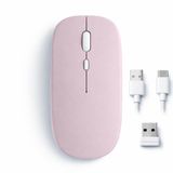 Sneezy Mac iPad PC Tablet Uyumlu Mouse Şarjlı Batarya Sessiz Tıklama USB Dongle ve Kablo Dahil Pembe