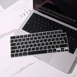 Sneezy MacBook Air 13.6 Inç M2 M3 M4 M5 A2681 A3113 A3240 A3449 Uyumlu Arapça Ingilizce Q Klavye Koruyucu - Siyah - Şeffaf