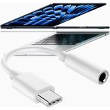 Sneezy Macbook'larla Uyumlu Type-C Kulaklık Çevirici Dönüştürücü Aparatı Aux Dönüştürücüsü - Beyaz