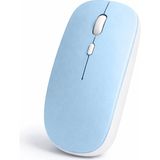 Sneezy Minimal Tasarımlı Kablosuz Mouse Bluetooth Bağlantı Şarjlı USB Dongle Destekli Hafif ve Şık Mavi - Renkli