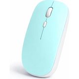 Sneezy Minimal Tasarımlı Kablosuz Mouse Bluetooth Bağlantı Şarjlı USB Dongle Destekli Hafif ve Şık Turkuaz - Renkli