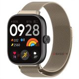 Sneezy Redmi Watch 5 Uyumlu Woven Wire Tasarım Metal Hasır Kordon Starlight