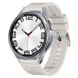 Sneezy Samsung Galaxy Watch 46mm R800 Watch 3 45mm R840 22mm İle Uyumlu Dikiş Desenli Dokuma Silikon Kordon Starlight