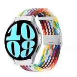 Sneezy Samsung Galaxy Watch 6 – Classic 40-43-44-47MM 20MM Metal Klips Solo Fiberlink Örgü Kordon - Gökkuşağı