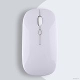 Sneezy Samsung Tablet Şarj Edilebilir Sessiz Mouse Bluetooth + 2.4Hz Wifi Kablosuz Mouse Fare - Beyaz