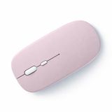 Sneezy Sessiz Kablosuz Mouse Bluetooth USB Dongle Destekli Şarjlı Ofis ve Ev Kullanımı İçin İdeal Pembe
