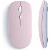 Sneezy Tablet ve Telefon Için Bluetooth Mouse Ios Android Uyumlu Şarjlı Batarya USB Dongle ve Kablo Dahil Pembe - Renkli