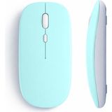 Sneezy Tablet ve Telefon Için Bluetooth Mouse Ios Android Uyumlu Şarjlı Batarya USB Dongle ve Kablo Dahil Turkuaz - Renkli
