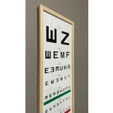 Snellen Göz Eşeli – Işıksız | Ahşap Çerçeveli, Askılı (70x25 cm)