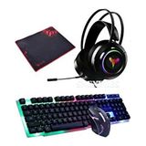 Snexpres 3in1 RGB Klavye Mause Razer Pad Esport Oyuncu Seti Gaming İçin Multimedya Tuşları - Gri