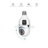 SNEXPRES Çift Kameralı 360° Full Hd 1080p Ampül Smart Ip Güvenlik Kamerası- Ev Ofis Kamera